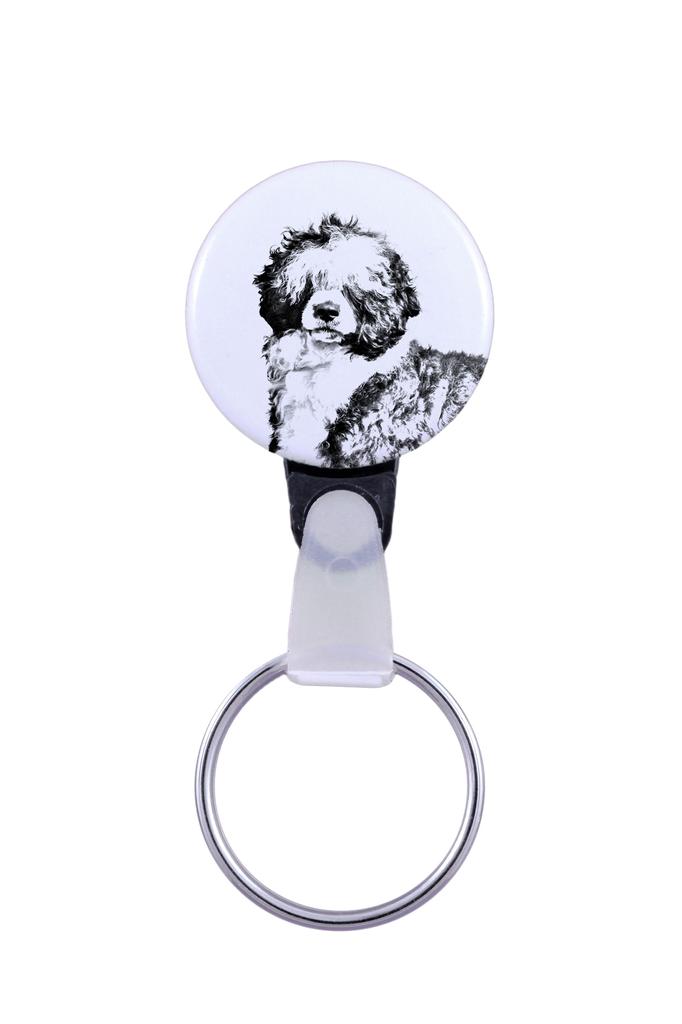 Portuguese Water Dog, Portie, PWD, Water Dog - Keychain with a Dog Portrait, Pendant with the Brand's Own Art-Dog Graphics