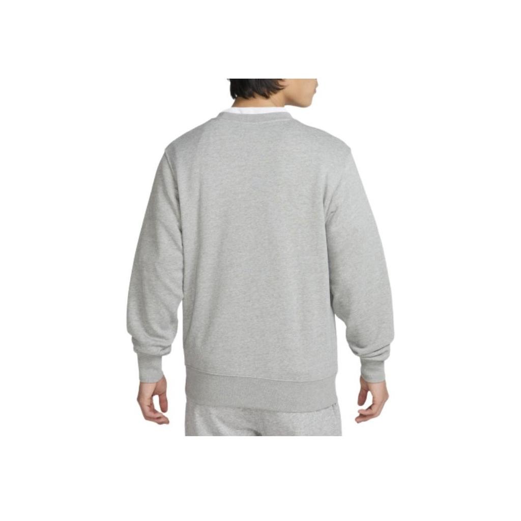 Nike Club Casual Simple Round Neck Pullover Sweatshirt Men sweatshirt Dark-Gray White FN3889-063