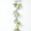 Colorful Eggs Easter Egg Garland Realistic Faux Green Leaf Vine  Front Door Decor