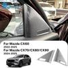 Stainless Steel Front Door Speaker Cover For Mazda CX60 2022-2025 CX70 CX-70 CX80 CX-80 CX90 CX-90 High Configuration 2024 2025