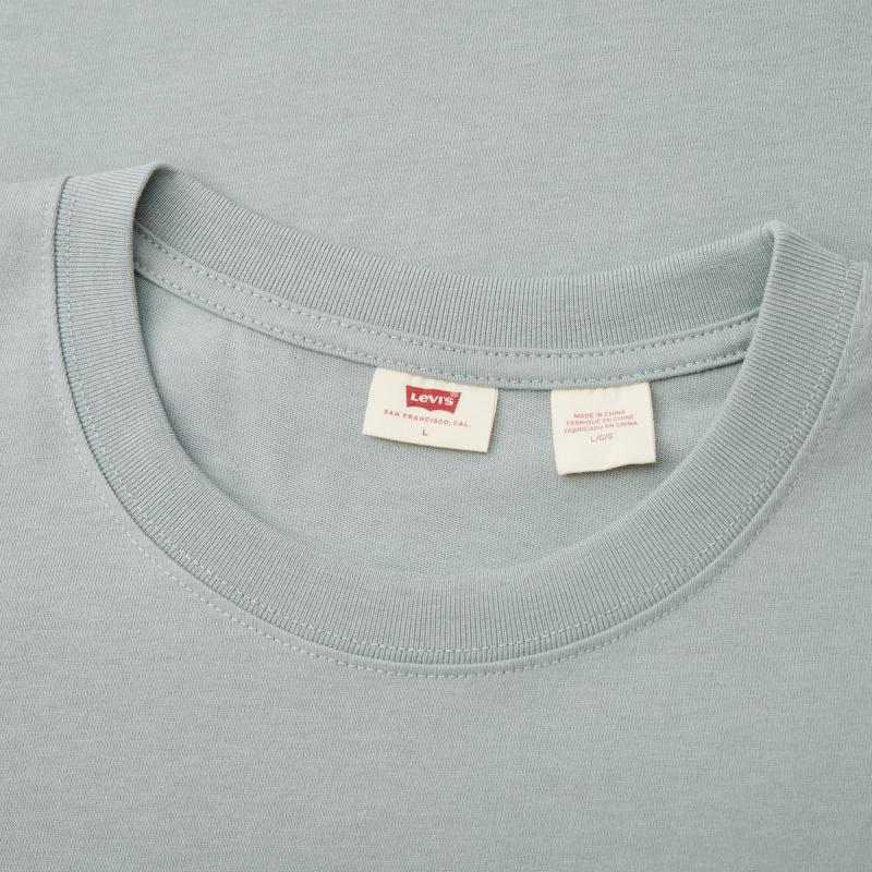 Levis Logo Embroidered Comfortable Crew Neck Short Sleeve T-Shirt Men Tops Green A9226-0003