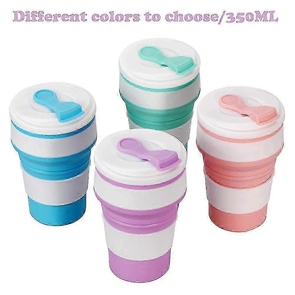 Suitable for Collapsible Coffee Cup For Travel Silicone Foldable Mug With Lid