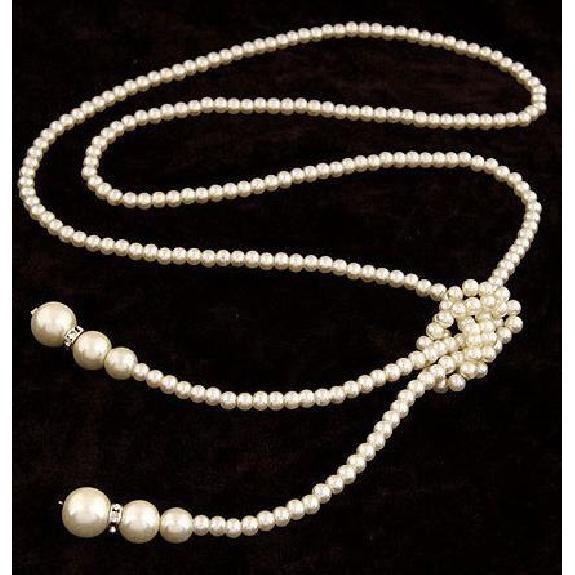 Supply Korean Version Versatile Fashion Jewelry Korean Version Pearl Multi-layer Knotted Necklace Double-layer Sweater Chain Accessories C052 Single Layer