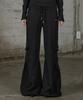 EUCT Pleated Leg Flare Pants - Black