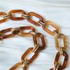 New Phone Chain Accessory Detachable Parts Amber Crossbody Resin Cute Strap Phone Case Chains Acrylic Shoulder Lanyard Hanging Chain