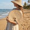 Lightweight Hand-woven Palm-Leaf Fan Anti-Mosquito Decorative Handheld Fans  School/Office