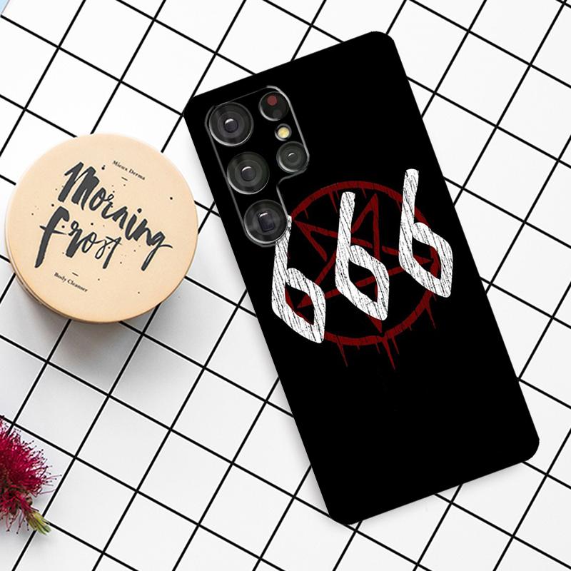 Pentagram 666 Demonic Satanic Case For Samsung Galaxy S21 S22 S23 S24 S25 Ultra S9 S10 S25 Plus S24 FE S20 FE Phone Cover