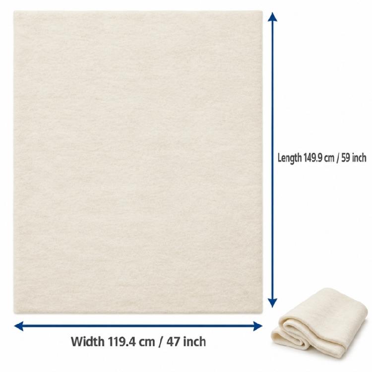 Cotton Batting Sheet for Sewing Construction, Piecing, Hand Stitching, Fabric Throws, and Stitched Craft Projects