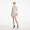 Women's Luxury Mesh Round Neck Long Sleeve Bodycon Dress