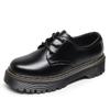 Thick-soled Hole Martin Shoes Women's Low-top Leather Round Head Casual Student Muffin Bottom Short Boots Women