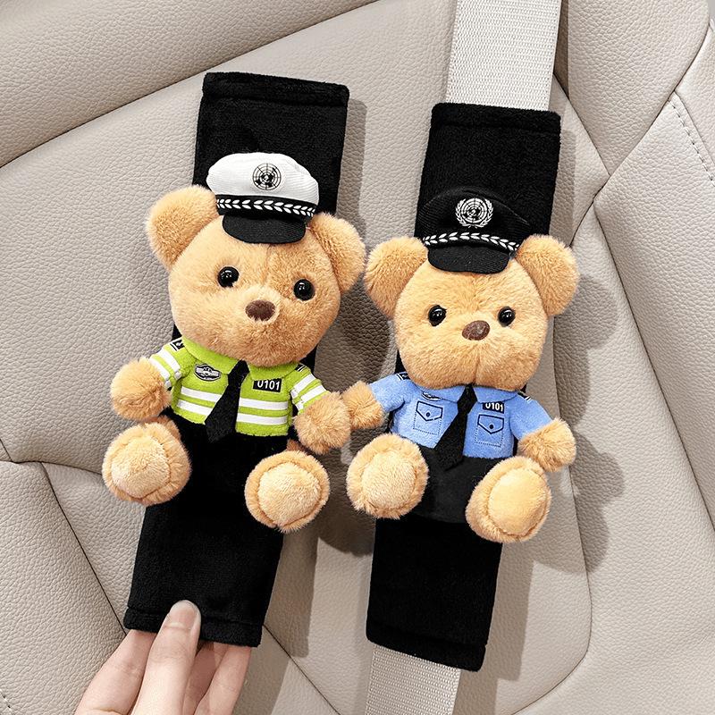 Cartoon Bear Plush Seat Belt Shoulder Pad