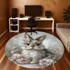 1pc rabbit flowers Round Chair mat Area Rug - Non-Slip, Floor Mat for Office, Bedroom, and Indoor Decor-1002310