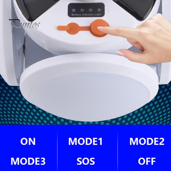 Folding Solar Lamp Super Bright High Lumens Dimmable IPX4 Waterproof Portable Football Camping Light with Hook