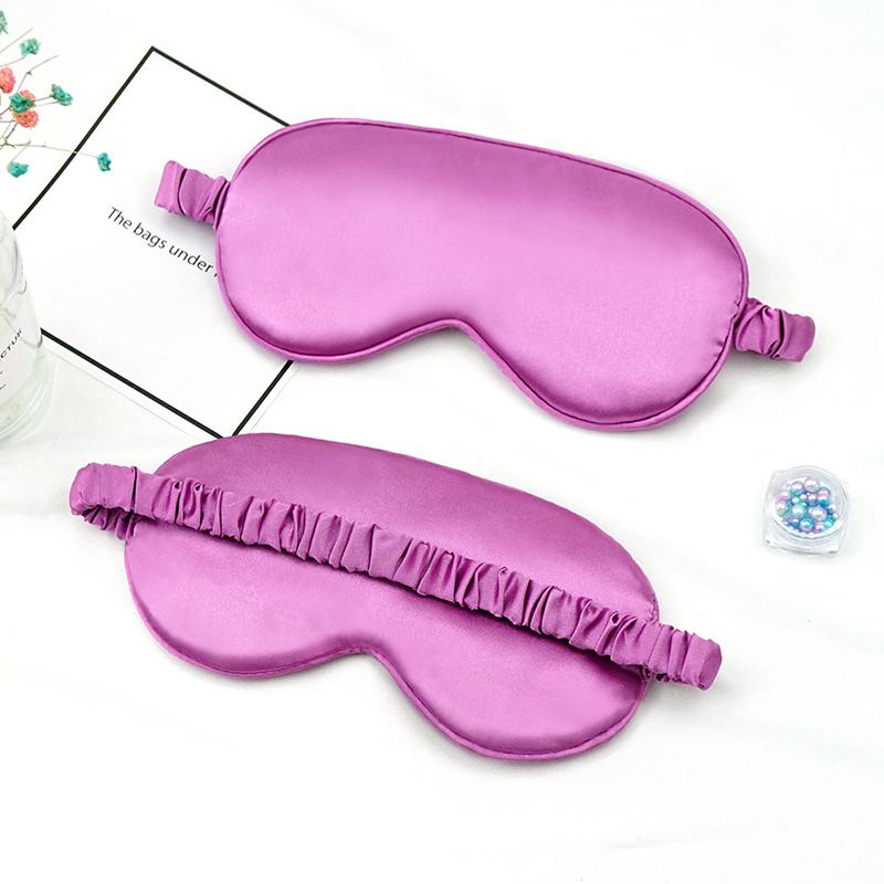 Eye Mask For Sleeping Silk Cover With Elastic Strap Effective Shading Blindfold For Women Men Travel Eyepatch Relax Eyeshade