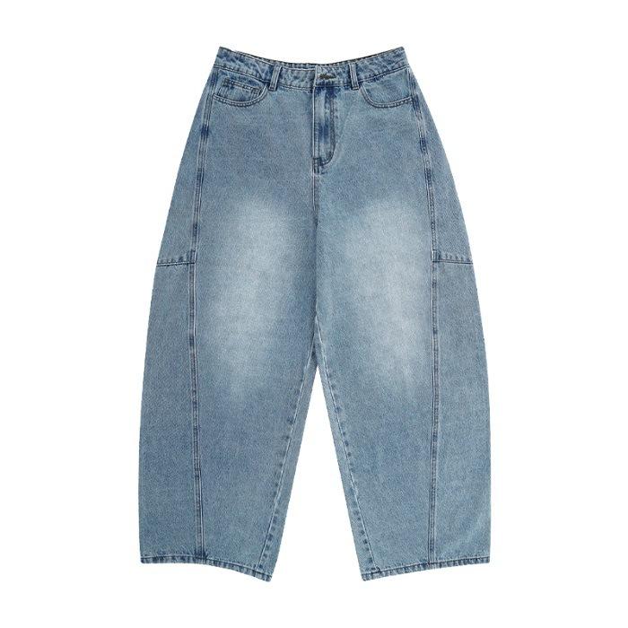 

Новые весенне-летние американские джинсы для мужчин и женщин, свободные прямые персонализированные брюки-ятаганы XS