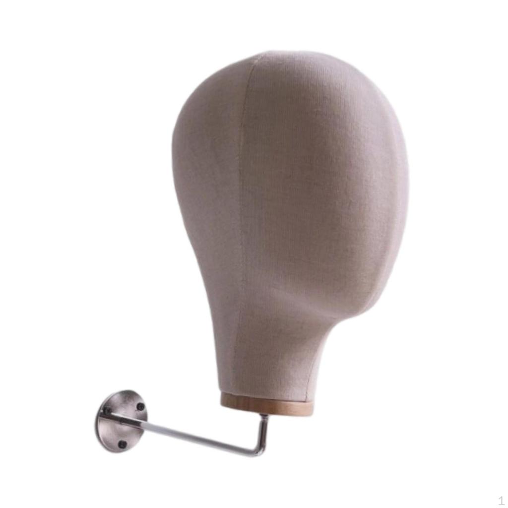 Mannequin Head Hat Display Stand Rack Woman for Hairpieces Elegant Manikin Wall Mounted