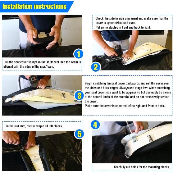 Motorcycle Universal Seat Cover Non-Slip Rubber Striped Gripper Soft Sewing For CRF WR WRF RMZ YZF SXF EXC EXC XC SX CR KLX Dirt Pit Bike Motocross