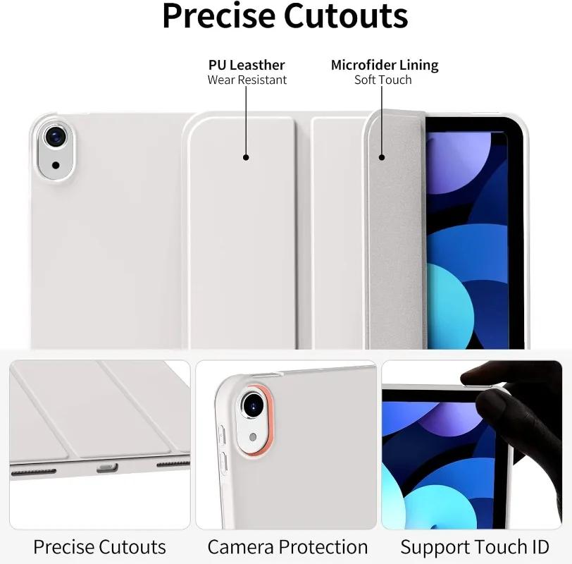 Per Custodia iPad A16 11a 2025 A3355 A3356 Supporto Flip Magnetico Morbido Retro in TPU per iPad 10a Generazione 10.9 2022 Fundas Smart Cover