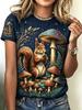 Neues Eichhörnchen Tier 3D Druck T-Shirts Damen Sommer Lässig Kurzarm Rundhals T-Shirt Harajuku Y2K T-Shirts Tops Damenbekleidung