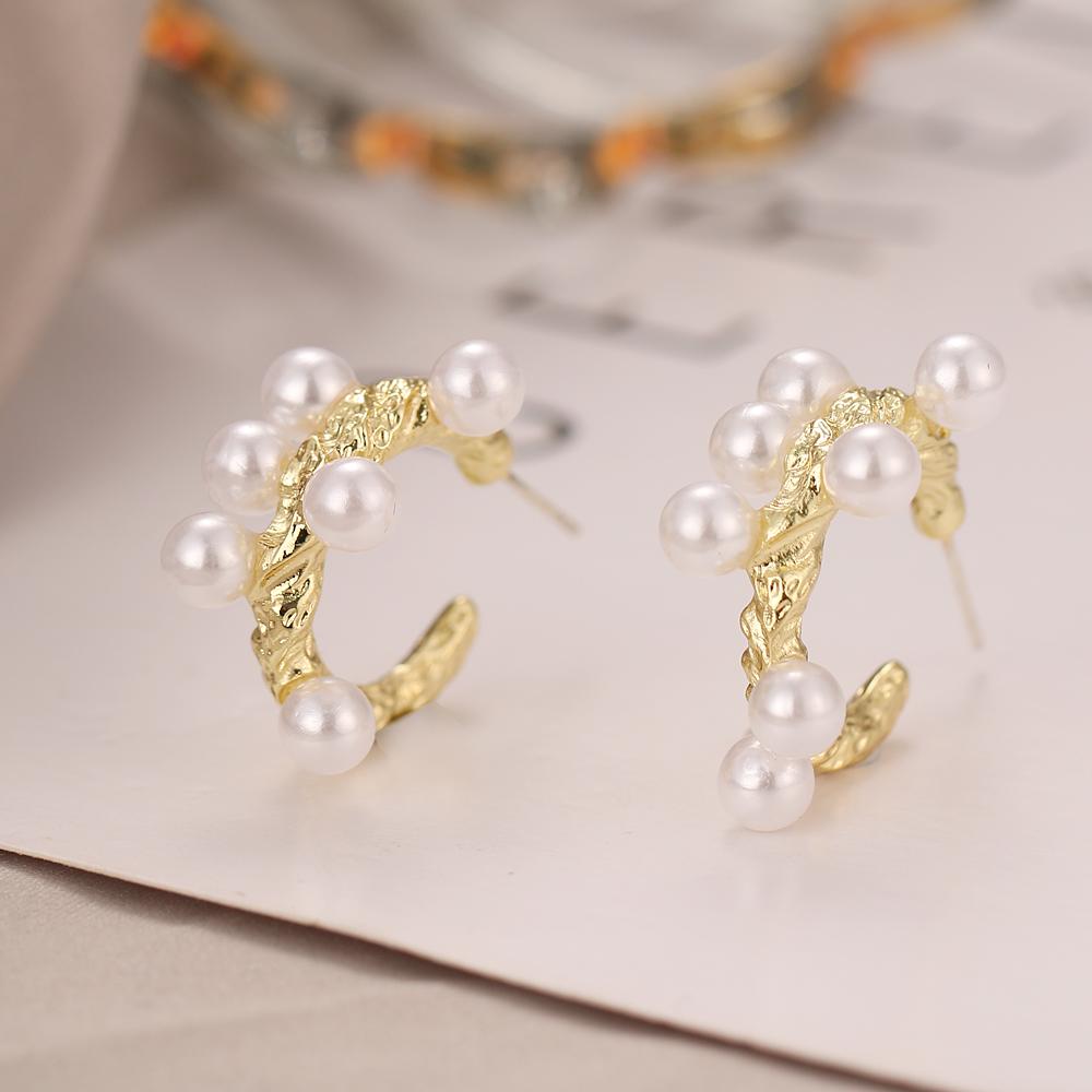 Simple Creative Exaggerated Pineapple Love Heart-shaped Geometric Chain Earrings Women Personality Geometric Girl Earrings