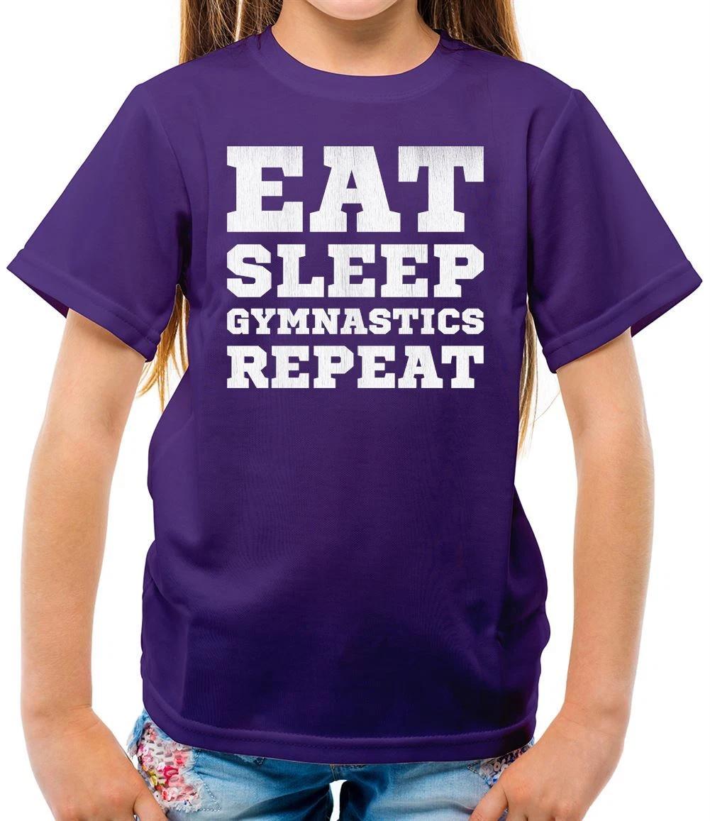 Eat Sleep Gymnastics Repeat - Kids T-Shirt - Gymnast Acrobatic Floor Love 120