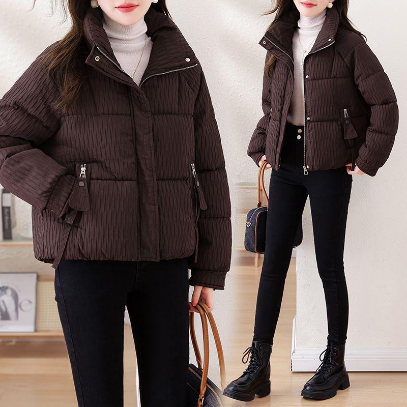 Winter Coat for Women  New Stand Up Collar Down Cotton Fashion Warm Cold Proof Coats Ladies Thick Short Cotton Parka Jackets
