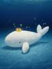 White Whale Soft Plush Toy Under The Sea Crown Whale Cute Ocean Animal Stuffed Plushies Dolls Gifts Ideal For Girls Kid Birthday Decoration