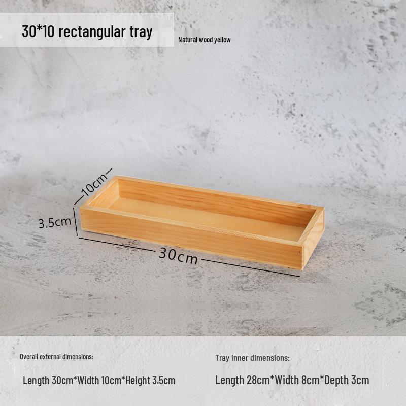 Retro Wooden Multi-Grid Desktop Storage Box and Display Tray