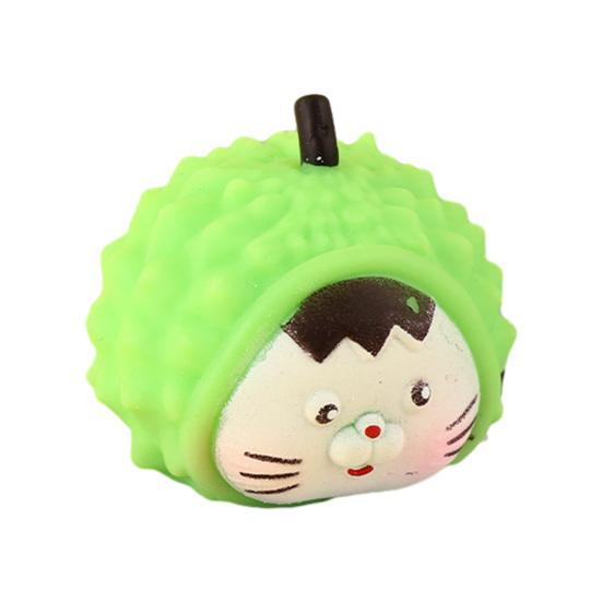 

Fruity Scent Squeeze Toy Soft Elastic Pinching Music Stress Relief Cute Fruit Shape Decompression Gadget for Student Parties And Collecting Fun Durian