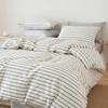 Simple Striped Pure Cotton Single Duvet Cover Nordic Twill Soft Comforter Cover for Home Cozy Breathable Bedding for All Seasons