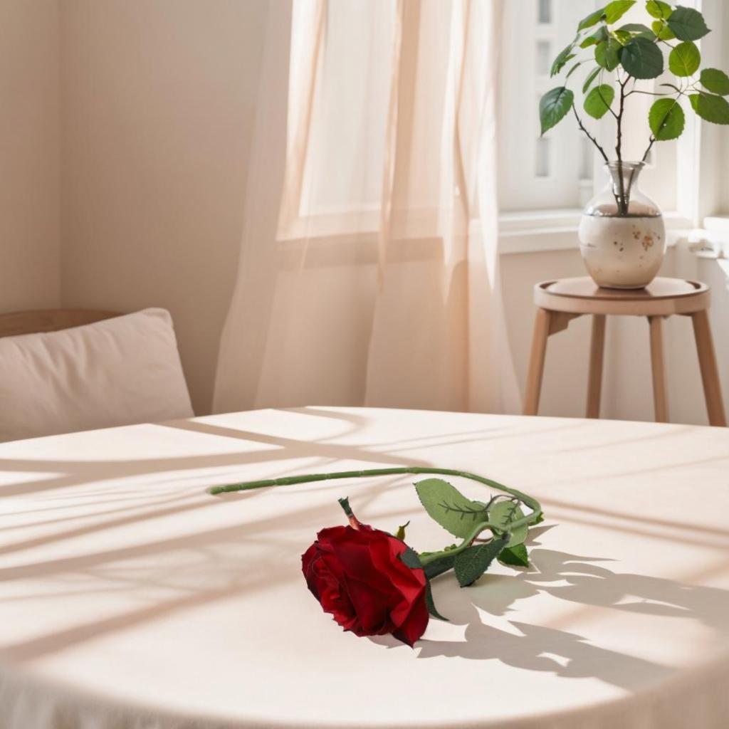 Realistic Single Rose Artificial Flower for Living Room and Event Arrangement