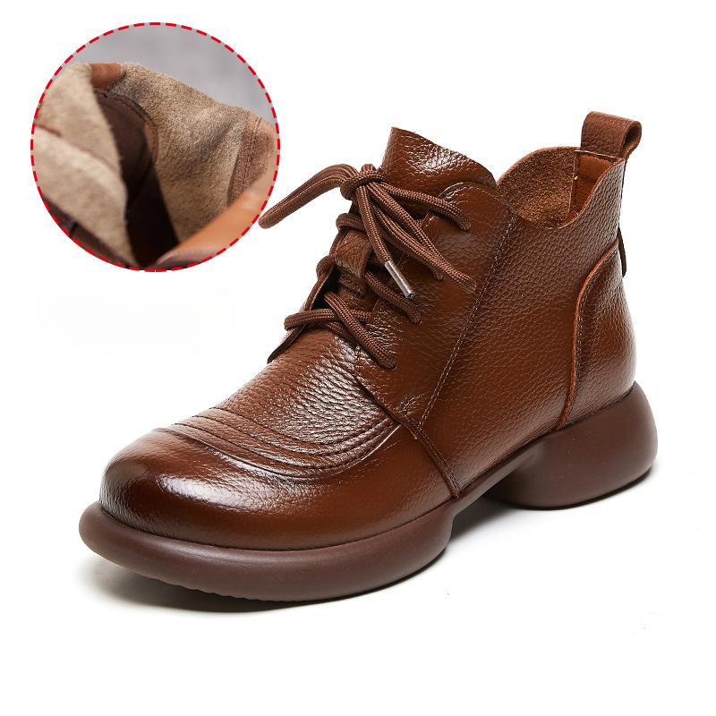 

Жіночі повсякденні ботильйони на шнурівці. Зручні повсякденні зимові черевики на платформі. Короткі черевики для жінок. Високе робоче ділове взуття. 38