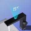 Digital Display LED Bathroom Basin Faucet Brass Black/White Hot Cold Water Sink Mixer Wash Tap Deck Mount Sink Mixer Tap