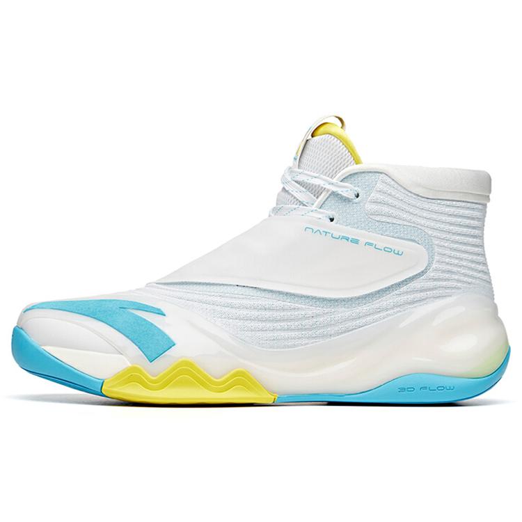

new Anta KT6 Thompson Abrasion Resistant Breathable High Top Basketball Shoes Men s White Blue Yellow 42