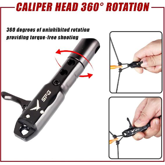 SPG Bow Release for Compound Bow, Comfortable Wrist Strap Archery Release Trigger for Arrow Release, Adjustable Compound Bow Release Aids 360°