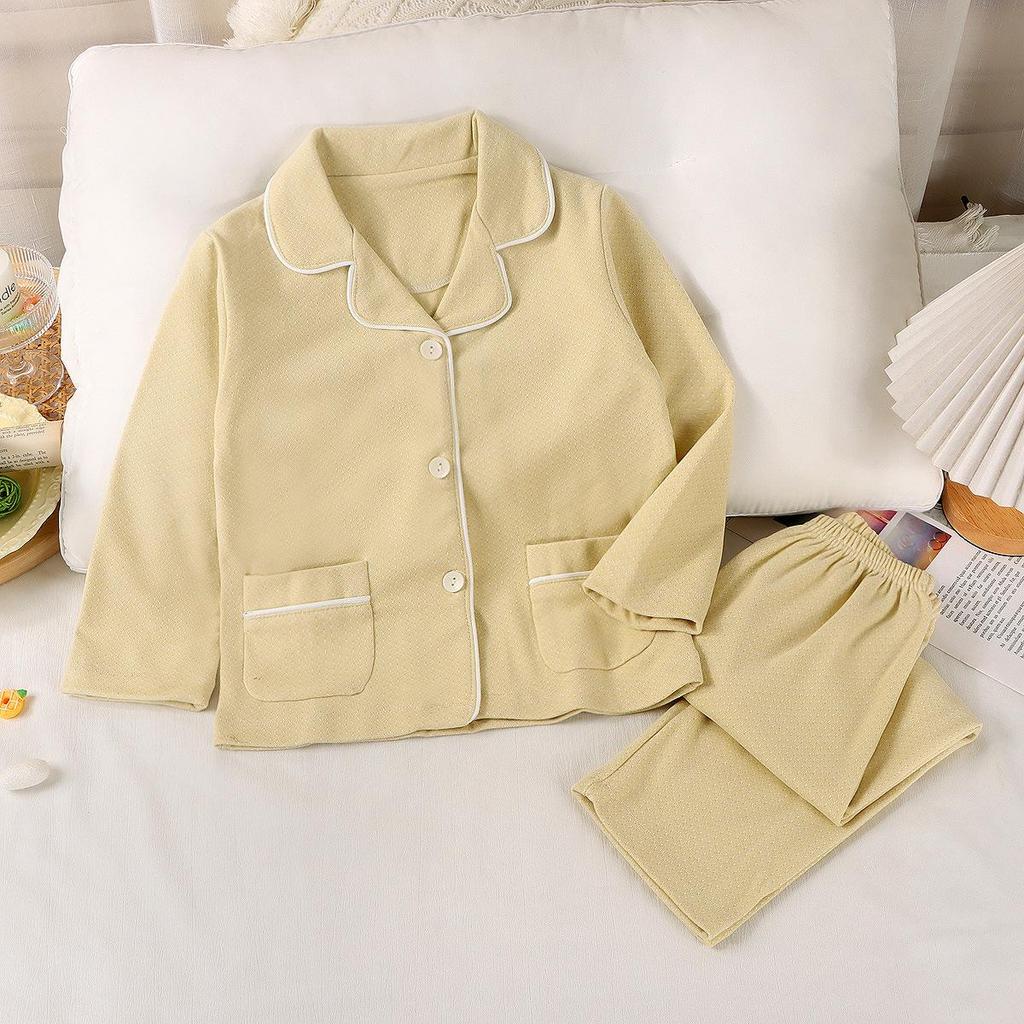 Teen Turn-Down Collar Pajamas - Autumn & Winter Edition for Boys & Girls