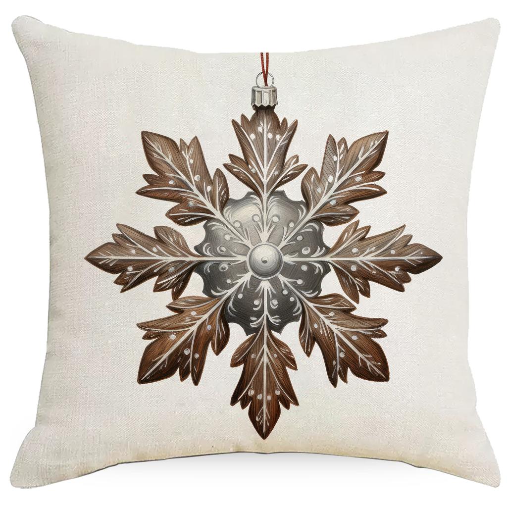 Weihnachts-Kissenbezug Festliche Heimdekoration Sofa Leinen Kissenbezug Kissenbezug Vintage Weihnachten