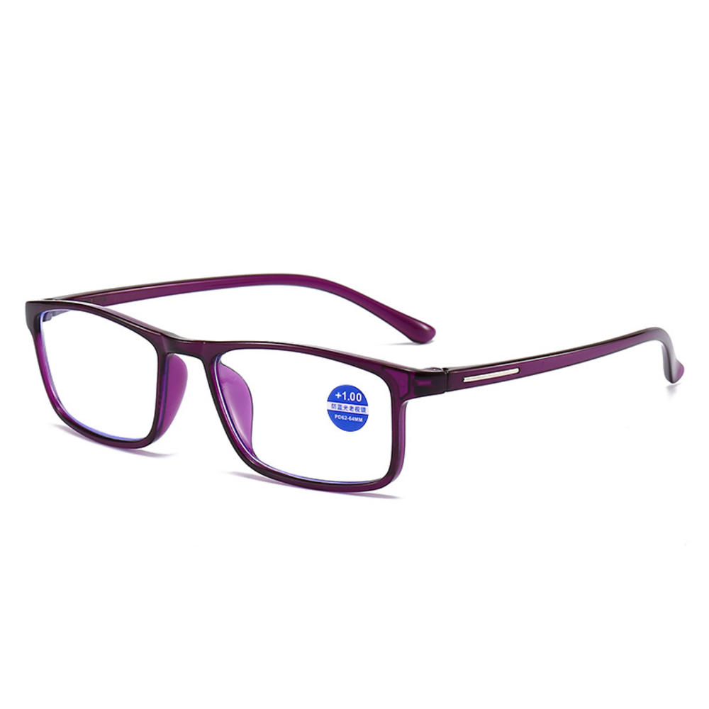 

Anti-blue Light Eyepiece Magnifing Glasses Reading Glasses Men Women Black Presbyopic Eyeglasses +1.0+1.5+2.0+2.5+3.0 +400 фіолетовий