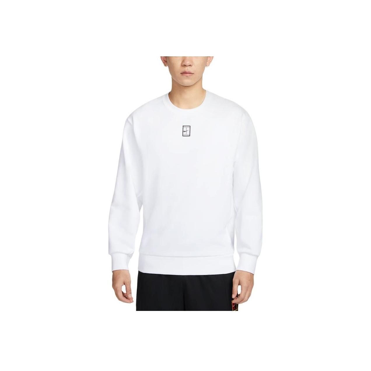 

Nike Узор вышитый круглый вырез длинный рукав толстовка мужская толстовка белая FZ7521-100 M