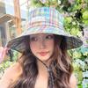 Starry Embroidered Fisherman Cap With Large Brim For Casual Sun Shield