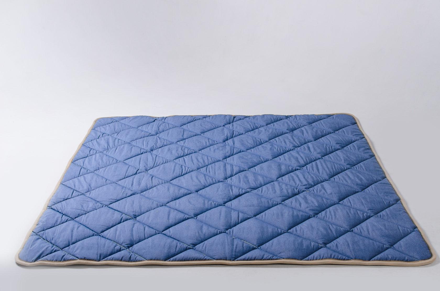 

Ковдра з овечої вовни мериносів 400 г / м2 Goodnight.Store Синій Всесезонне 100 x 140 cm колір темно синій пастель