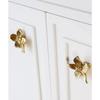 Petal Knobs Brushed Gold Cabinet Knobs, Dresser Drawers Knob Cute Handle Hardware Door Knobs, 4 Pack