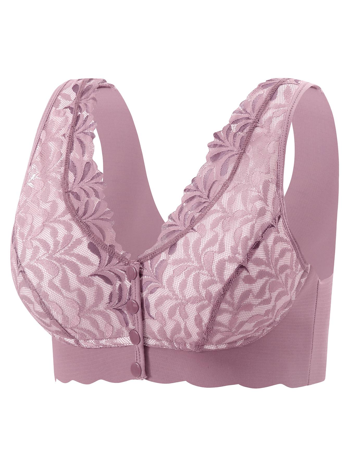 Женский бюстгальтер без косточек с широкими бретелями и застежкой спереди XXL