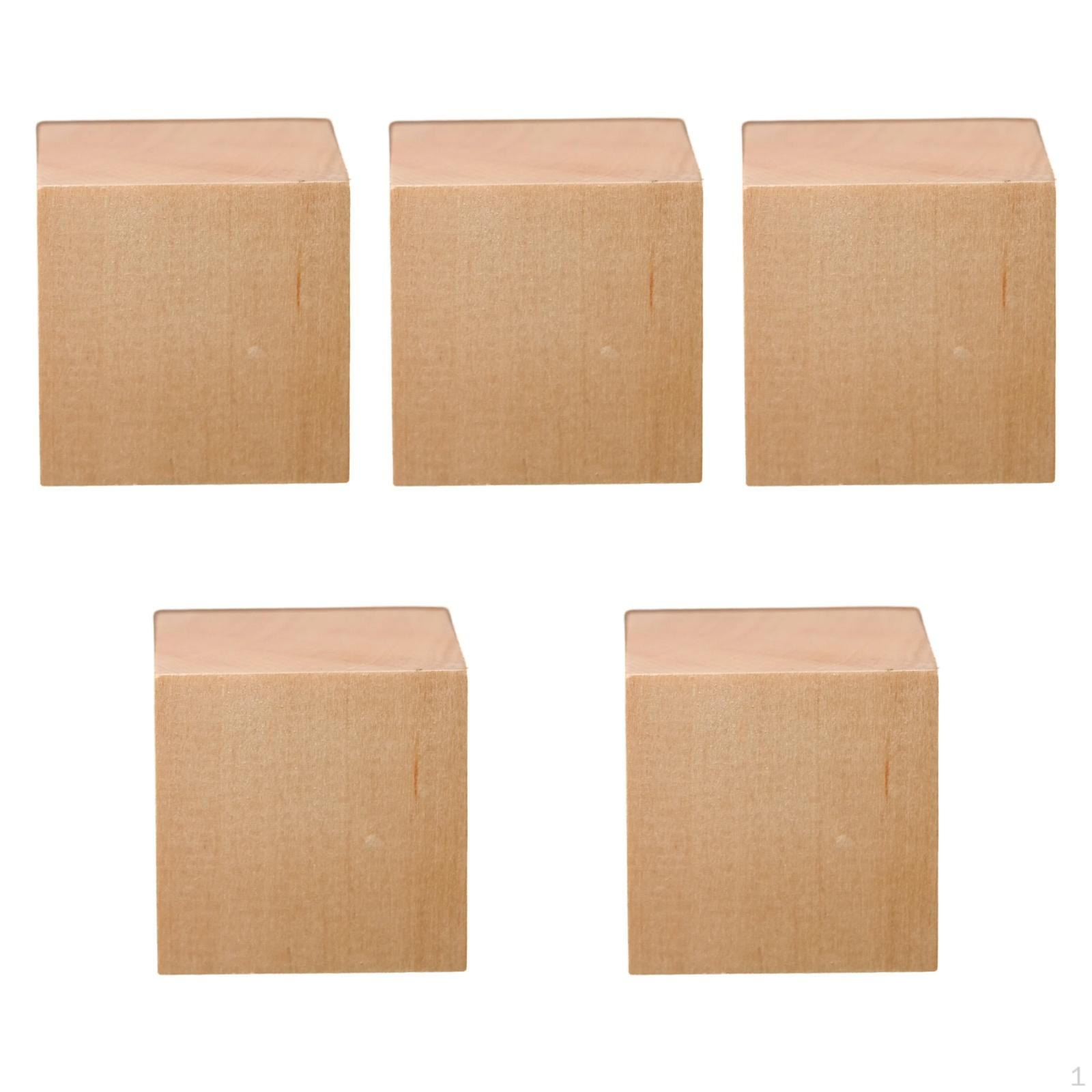 Basswood Carving Blocks Easy to Use Handmade Whittling Premium Unfinished Wooden for 5cmx5cmx5cm