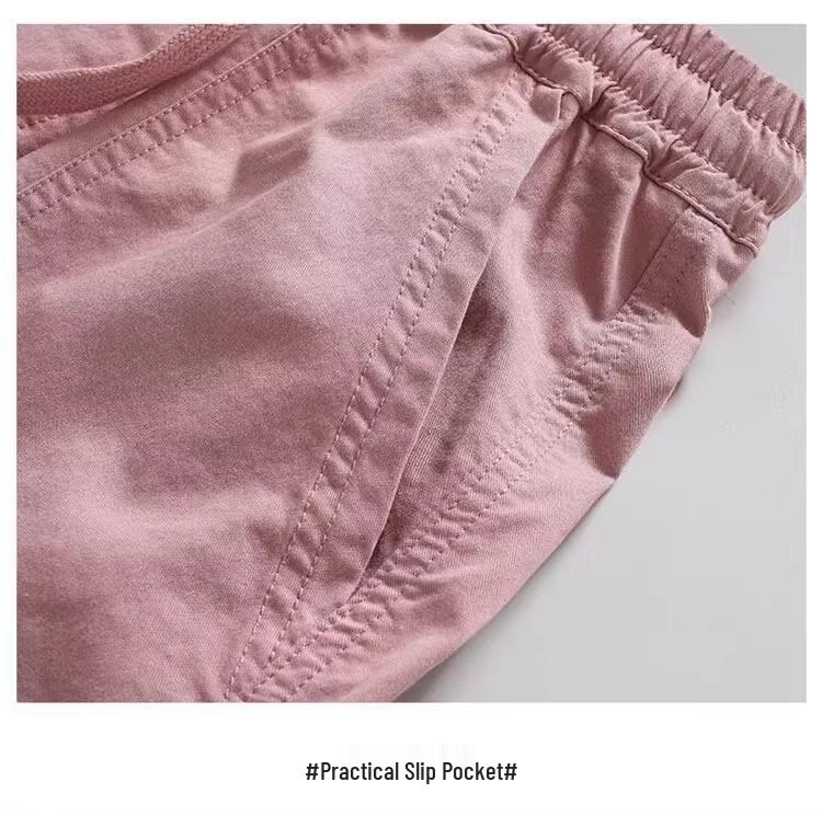 2025 Girls' Plus Velvet Cargo Pants - Elastic Ankle, Loose Fit, Autumn/Winter Comfort for Children