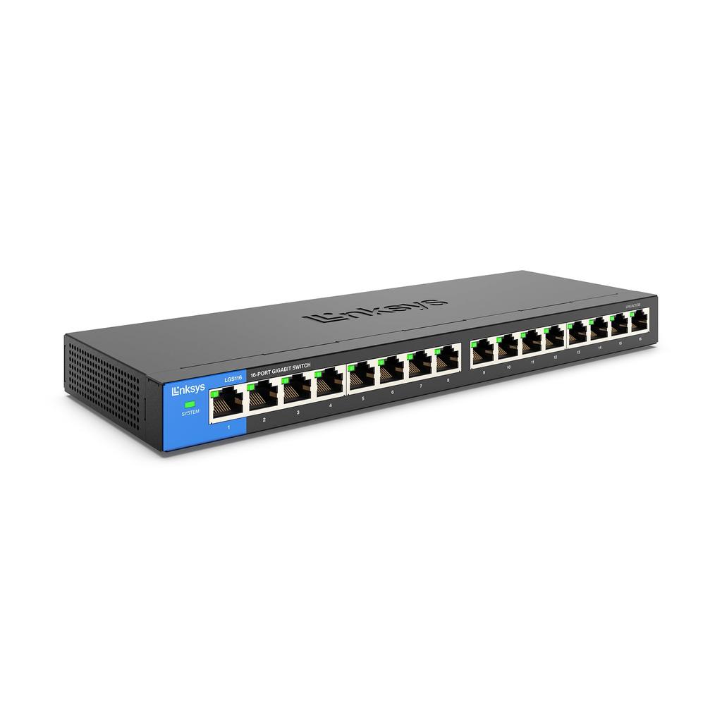 LINKSYS Gigabit Switching Hub Metal Housing Mbps Compatible Unmanaged Power Adapter Included LGS116-JP 16-port 10/100/1000