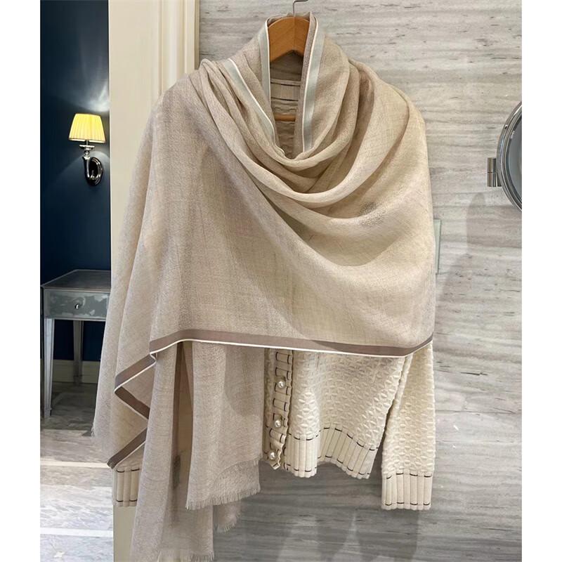 NINA SOLOR Elegant Jacquard Cashmere Scarf and Shawl