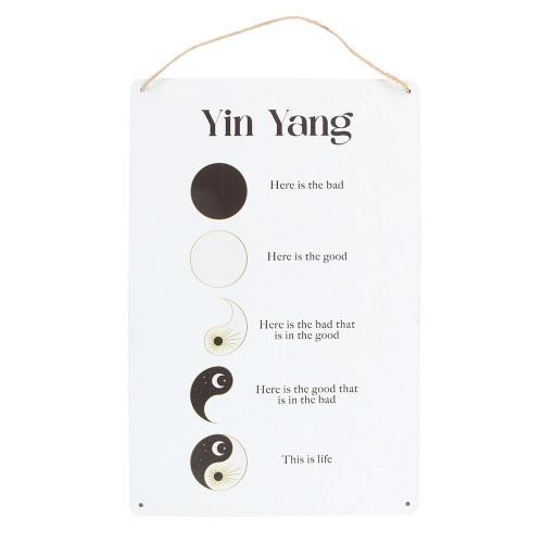 Something Different Tin Yin Yang Hanging Sign