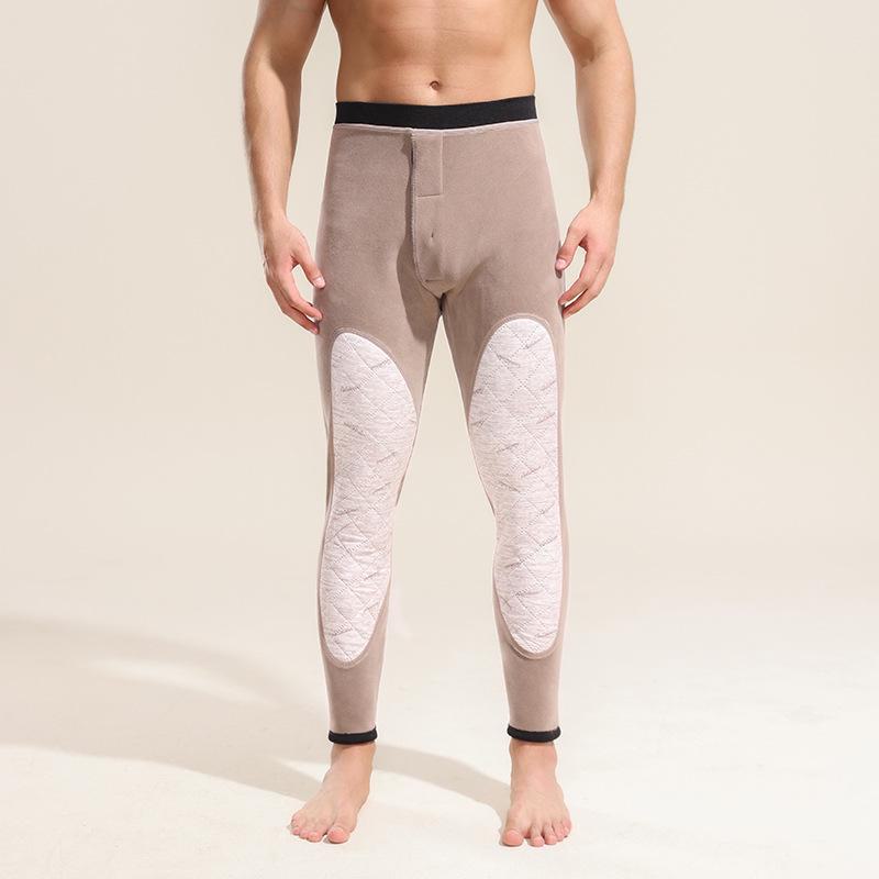 

Мужские шерстяные брюки из флиса: Наколенники с высокой талией, толстые, из бархата, для тепла осенью и зимой XXXL серый/чёрный