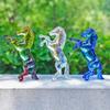 Faux Crystal Horse Figurine Small Clear Horse Statue Collectible Animal Sculpture for Living Room Home Office Desk Decor